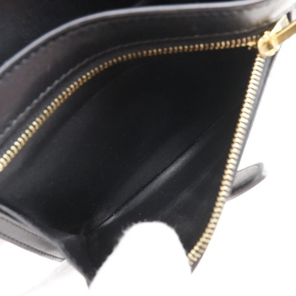 CELINE Medium strap wallet Bi-Fold Wallet black Calfskin Women - Picture 9 of 13